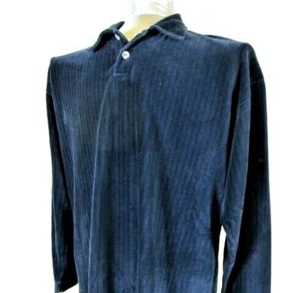 Conte Di Milano Men's L BLUE TEXTURED Sweater pm1 - Picture 1 of 7